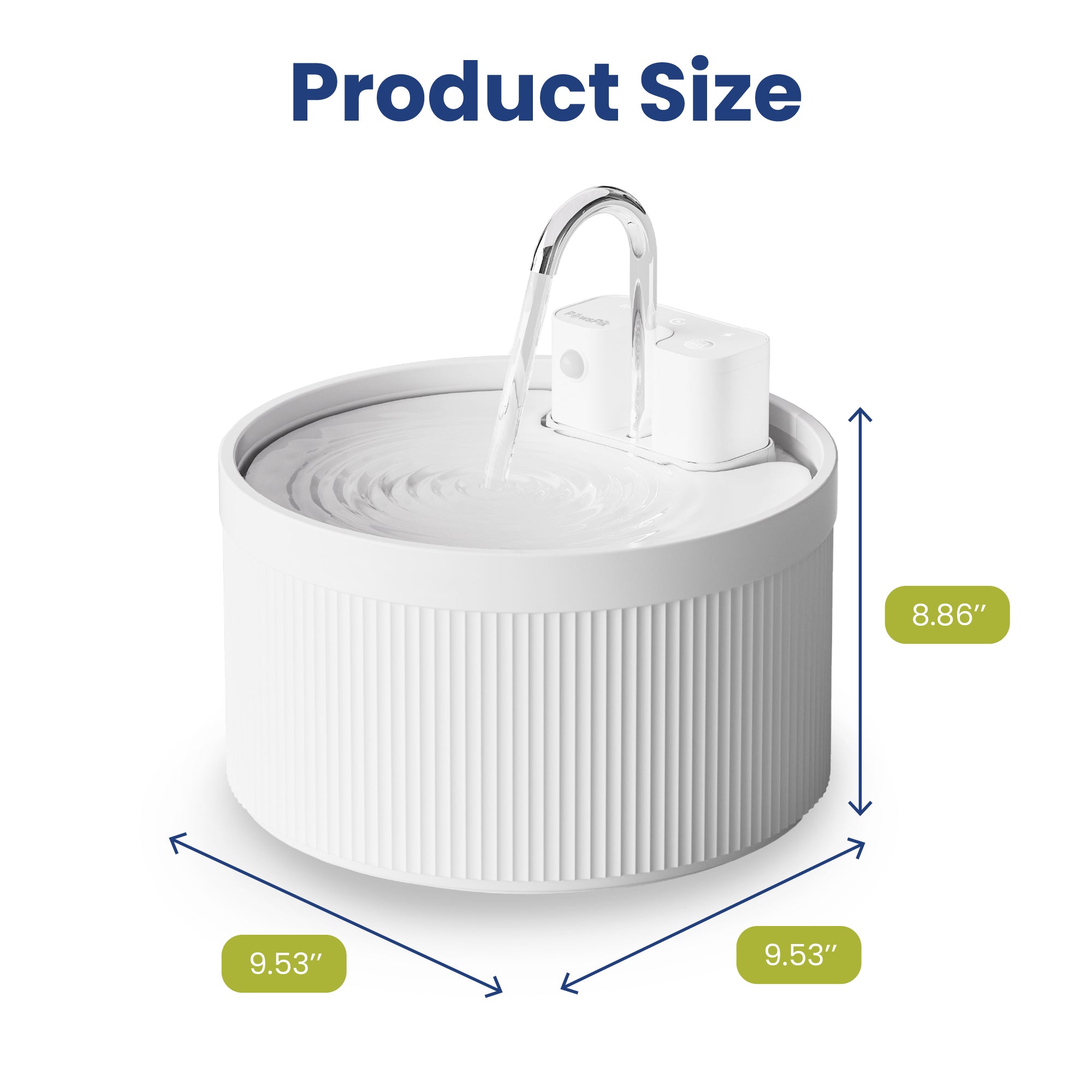 PawsPik® CeramiFlow Ceramic Battery-Operated Faucet Pet Water Fountain