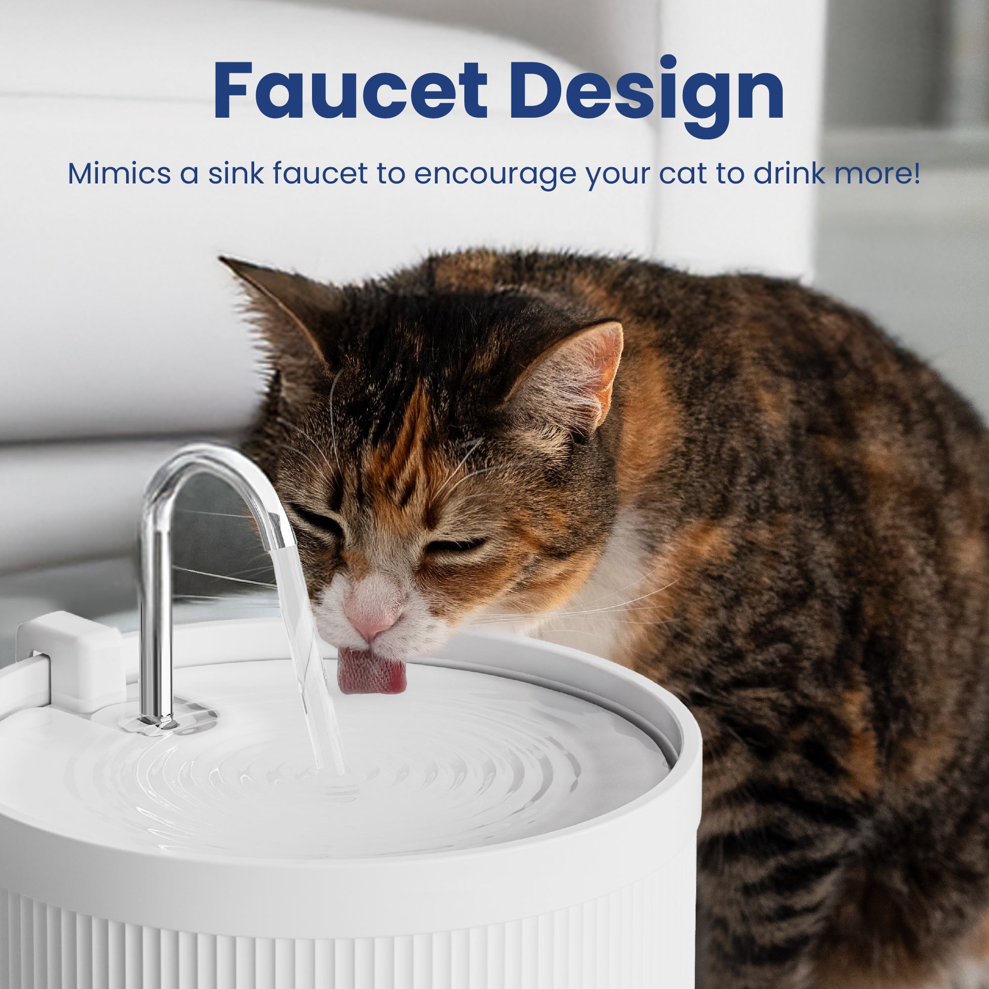 PawsPik® Ceramic Serenity Faucet Pet Water Fountain