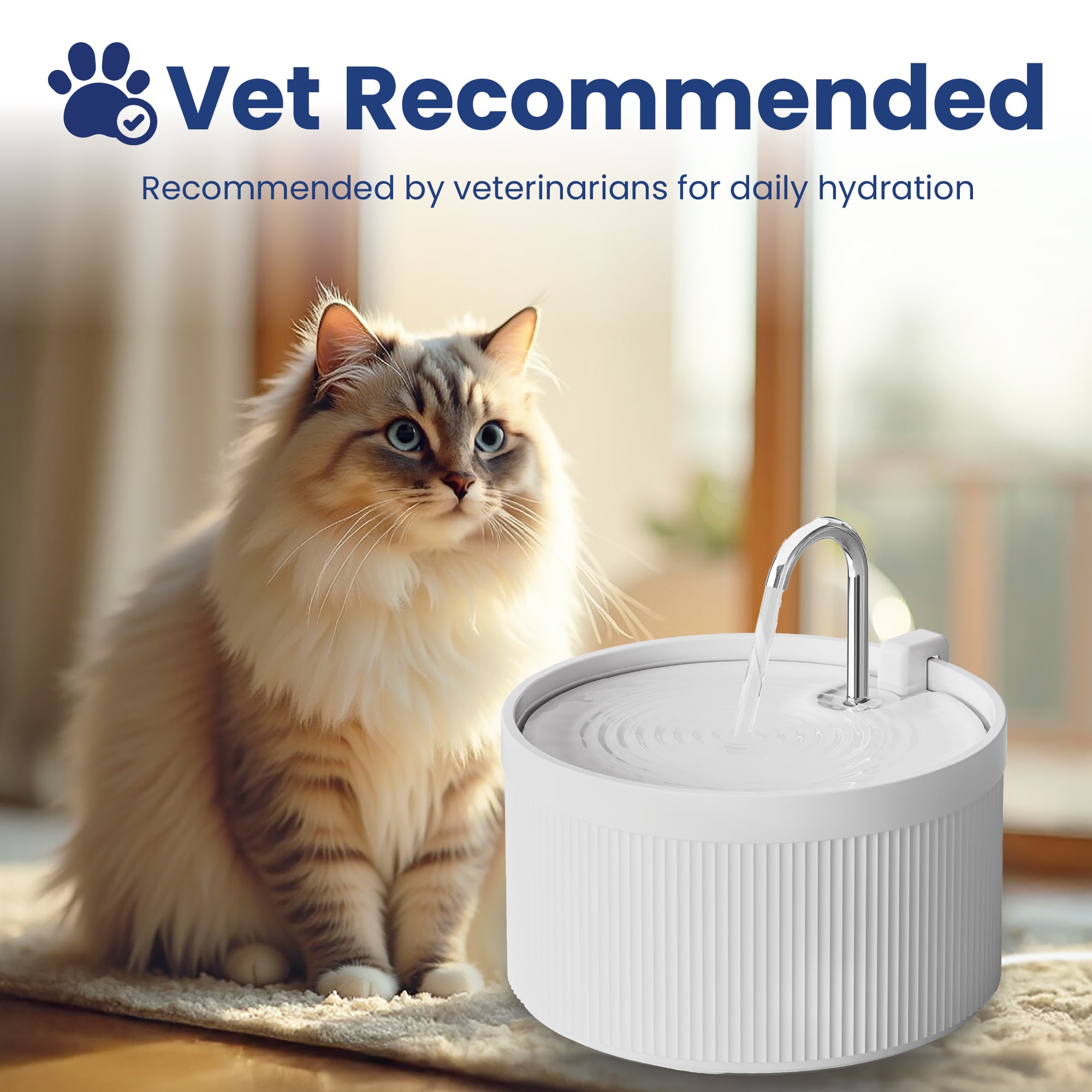 PawsPik® Ceramic Serenity Faucet Pet Water Fountain