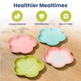 Load image into Gallery viewer, PawsPik® Flower Ceramic Feeding Cat Plate with Raised Bamboo Stand
