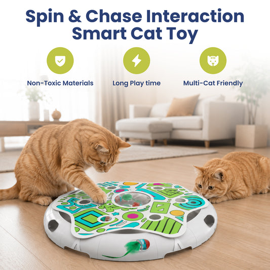 PawsPik® Spin & Chase Interactive Smart Cat Toy