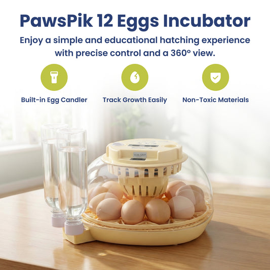 PawsPik® Automatic 12 Egg Smart Incubator