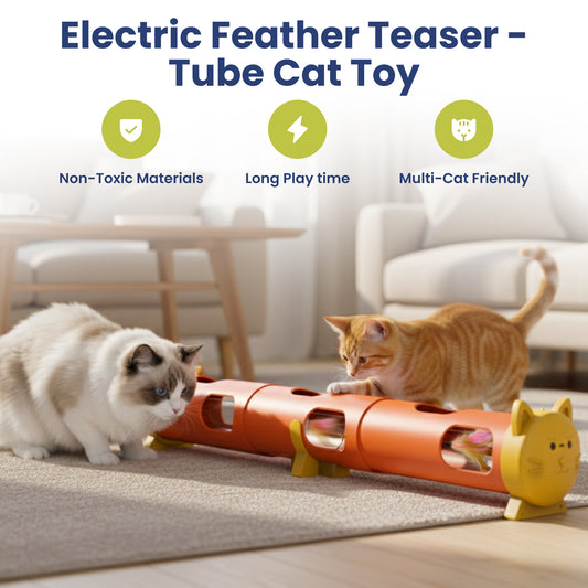 PawsPik® Electric Feather Teaser-Tube Cat Toy