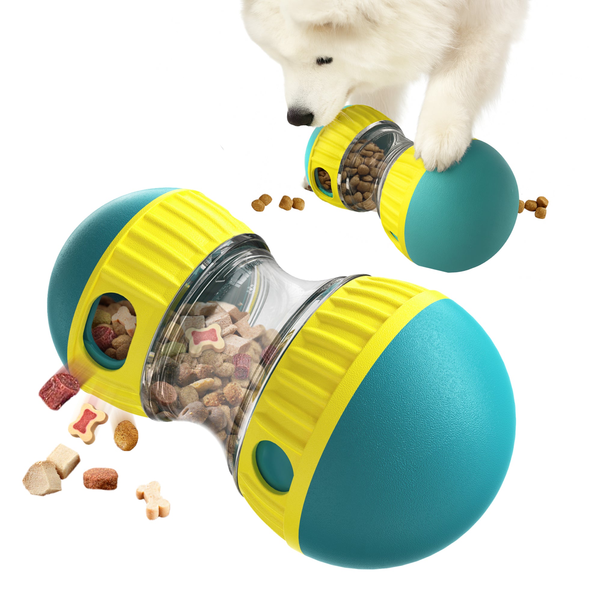 PawsPik® Dual Sphere Treat-Dispensing Rolling Toy