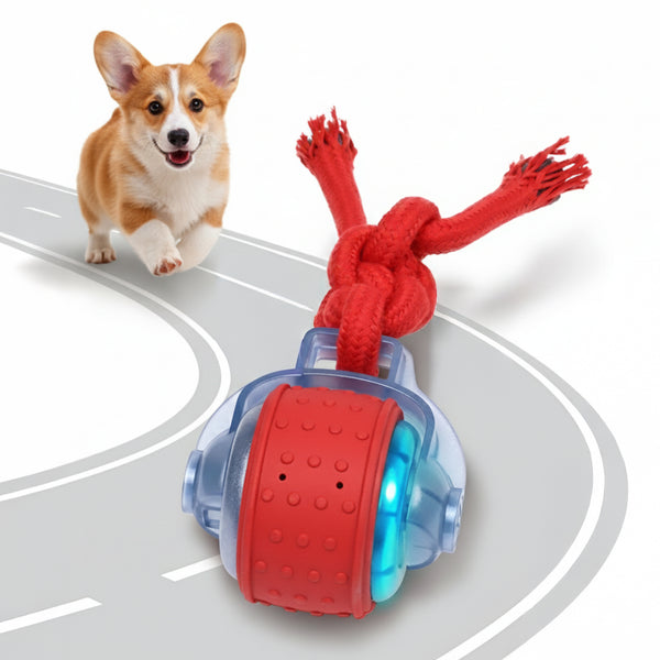 PawsPik® Tug & Spin Smart Interactive Dog Toy, Red