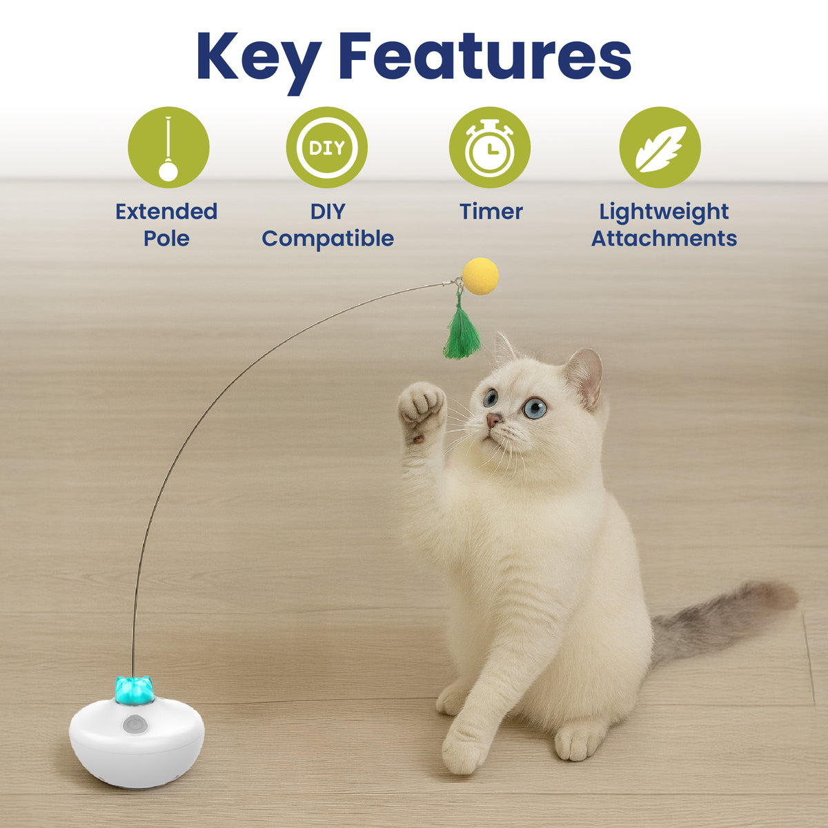 Interactive Cat Toy Tumbler - Rechargeable Spinning Butterfly Toy With Feather Wand For Indoor Cats