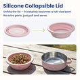 Load image into Gallery viewer, PawsPik® 2-in-1 18/8 Stainless Steel & Silicone Dog & Cat Travel Bowl
