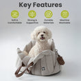 Load image into Gallery viewer, PawsPik® Tote-Style 3-in-1 Pet Carrier, Travel Bed & Car Seat, Sandstone, Medium
