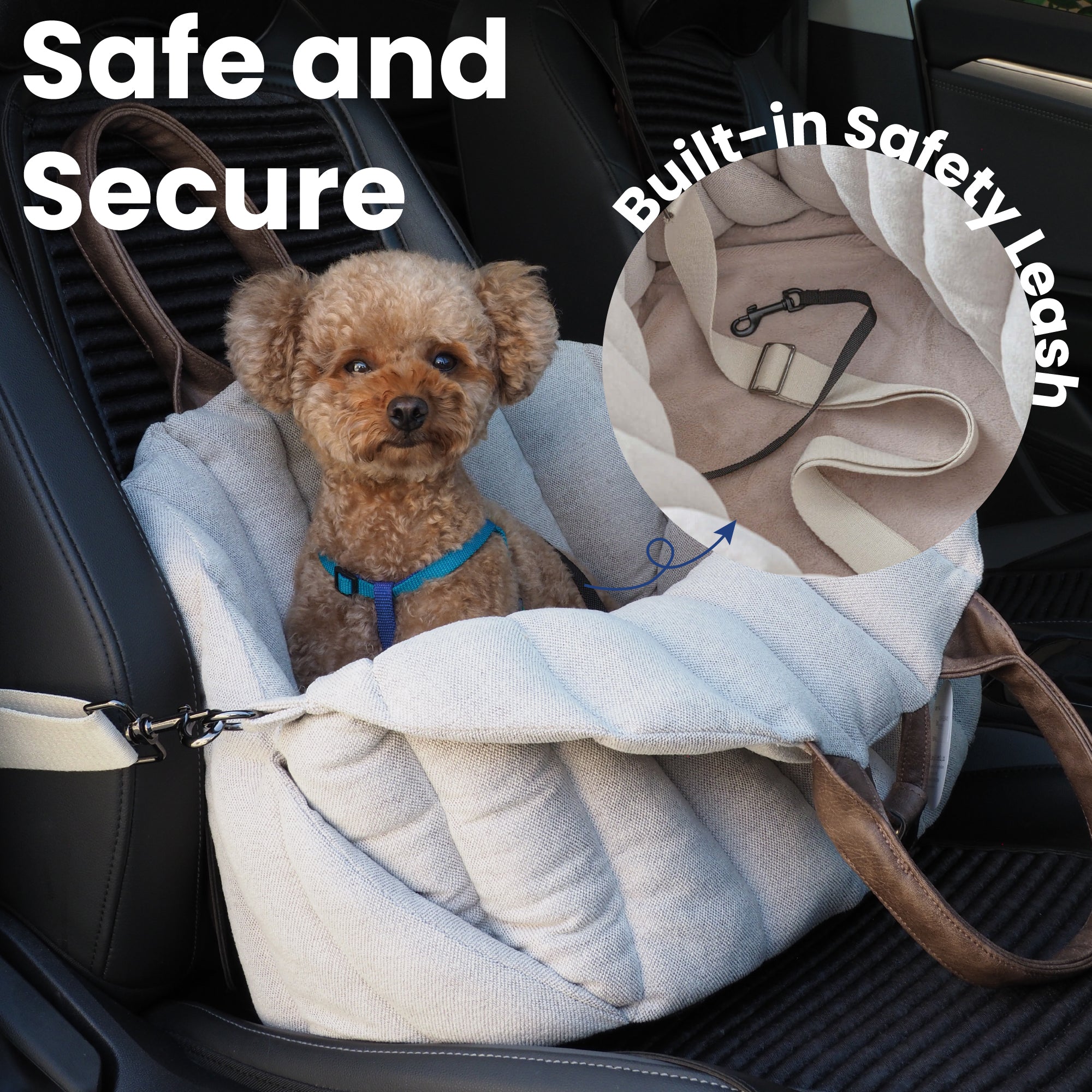 PawsPik® Tote-Style 3-in-1 Pet Carrier, Travel Bed & Car Seat, Sandstone, Medium