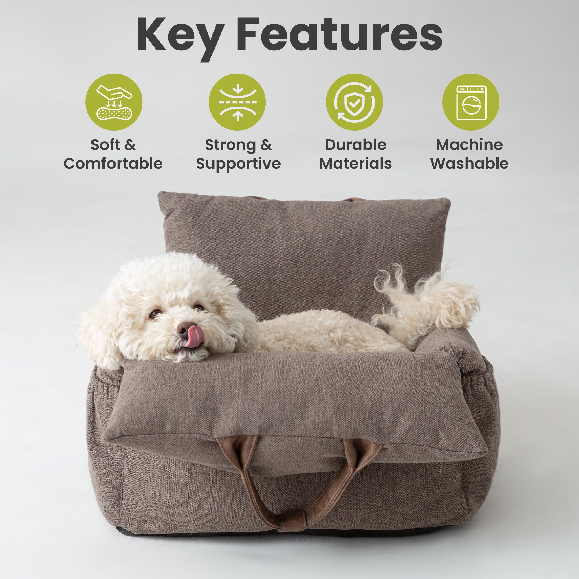 マックビー　ペット PawsPik® Convertible Plush 3-in-1 Pet Carrier, Travel Bed & Car Seat,