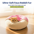 Load image into Gallery viewer, PawsPik® Orthopedic Memory Foam Donut-Themed Plush Bolster Cat & Dog Bed & Removable Cover, Medium
