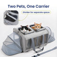 Load image into Gallery viewer, PawsPik® Portable Dual-Pet Dog & Cat Carrier, Light Gray
