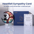 Load image into Gallery viewer, PawsPik® Personalized Angel Memorial Pet Suncatcher with Sympathy Card
