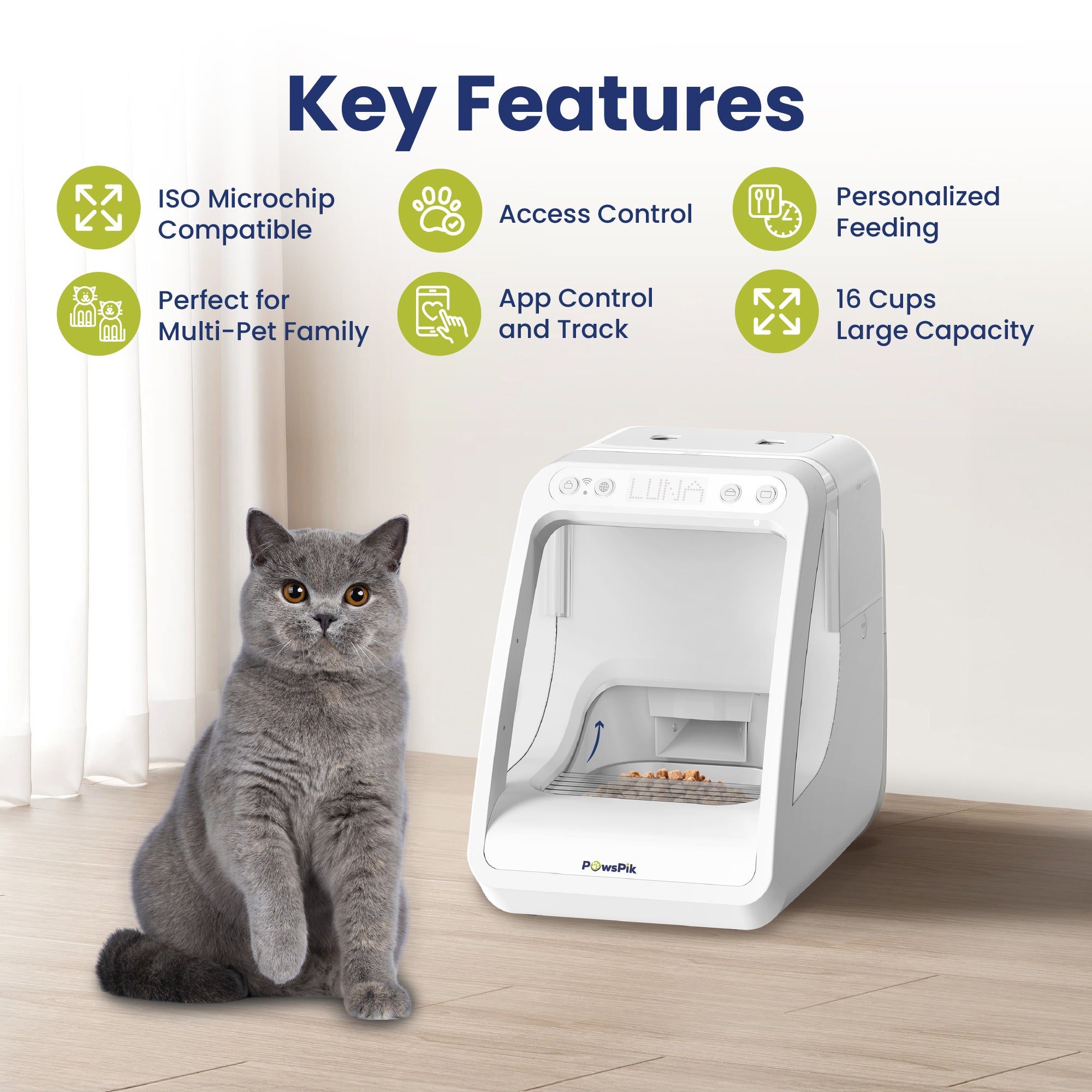 PawsPik® Automatic Microchip RFID Pet Feeder