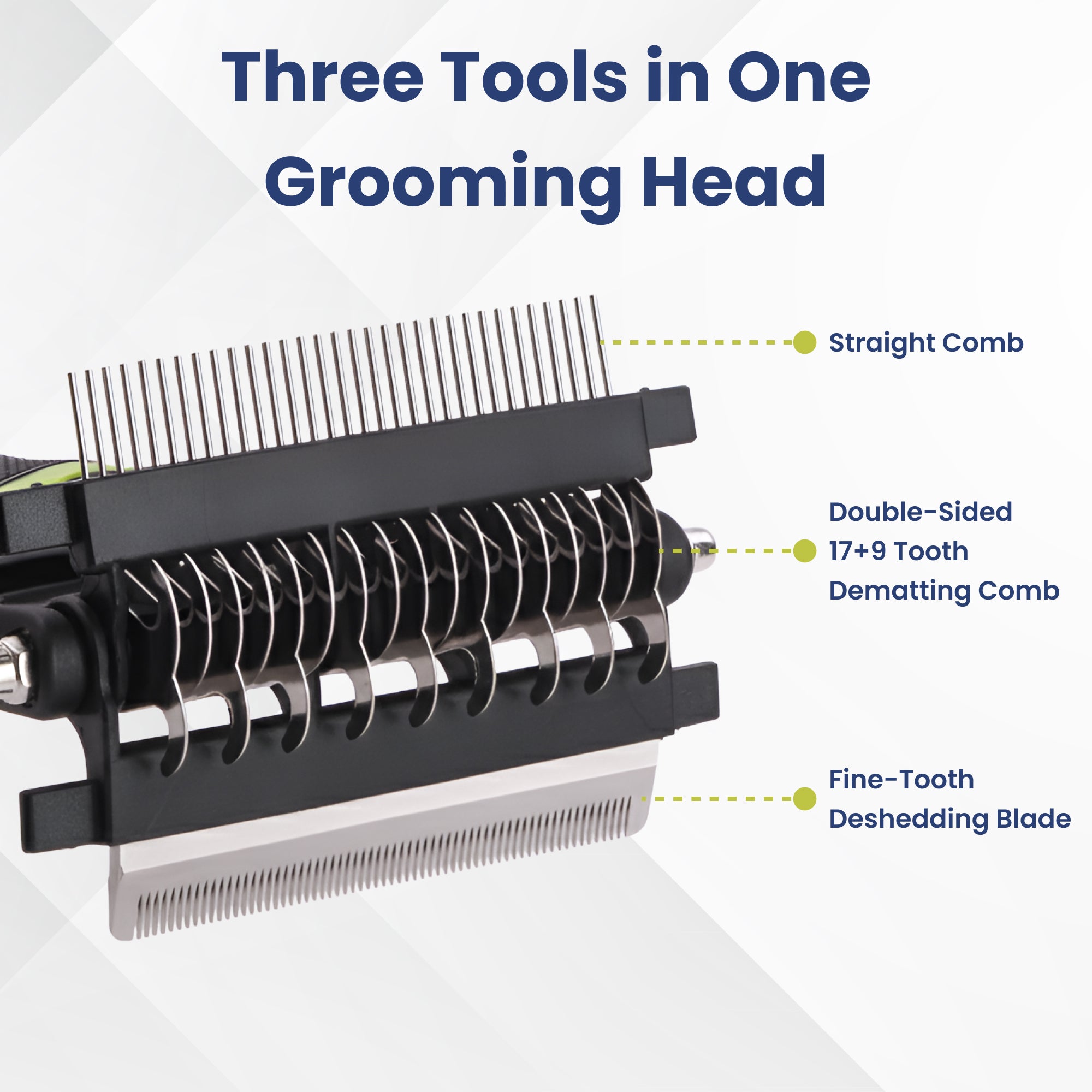 PawsPik® 3-in-1 Grooming Rake, Deshedder & Comb Combo Dog Brush