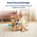 Load image into Gallery viewer, PawsPik® Unicorn Squeaky Crinkle Plush Rope Tug & Chew Dog Toy, Beige
