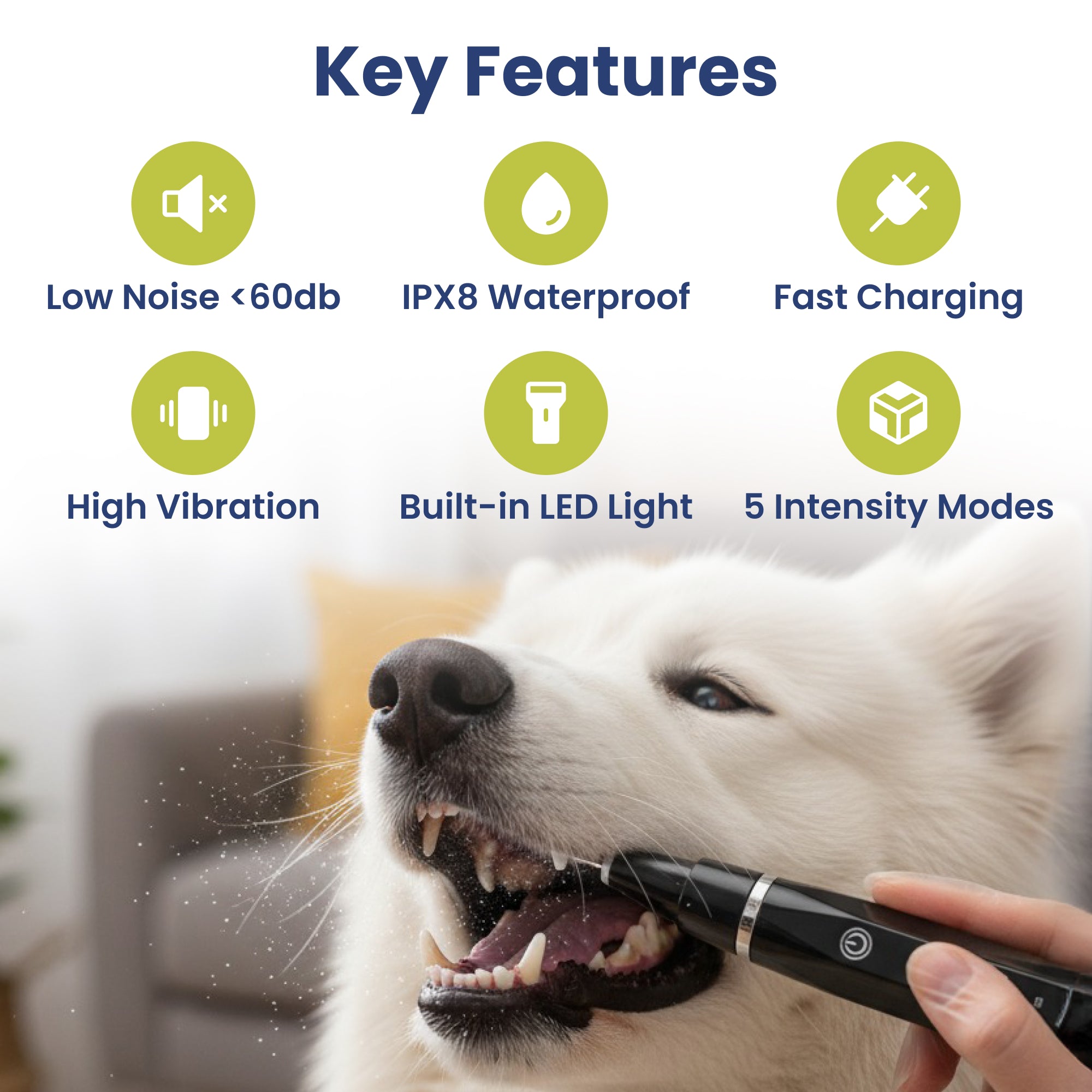 PawsPik® Ultrasonic Teeth Cleaner Dog Dental Kit