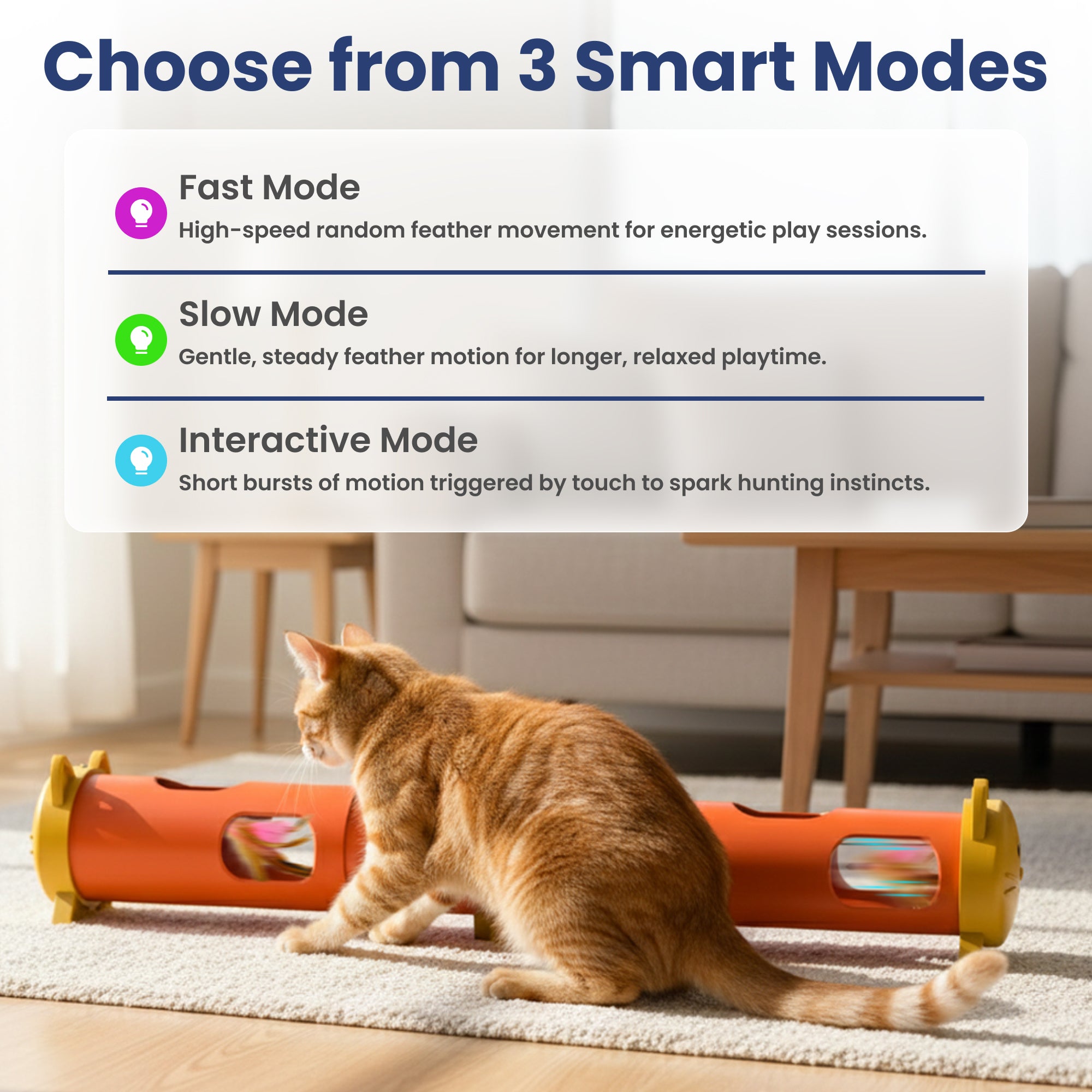 PawsPik® Electric Feather Teaser-Tube Cat Toy