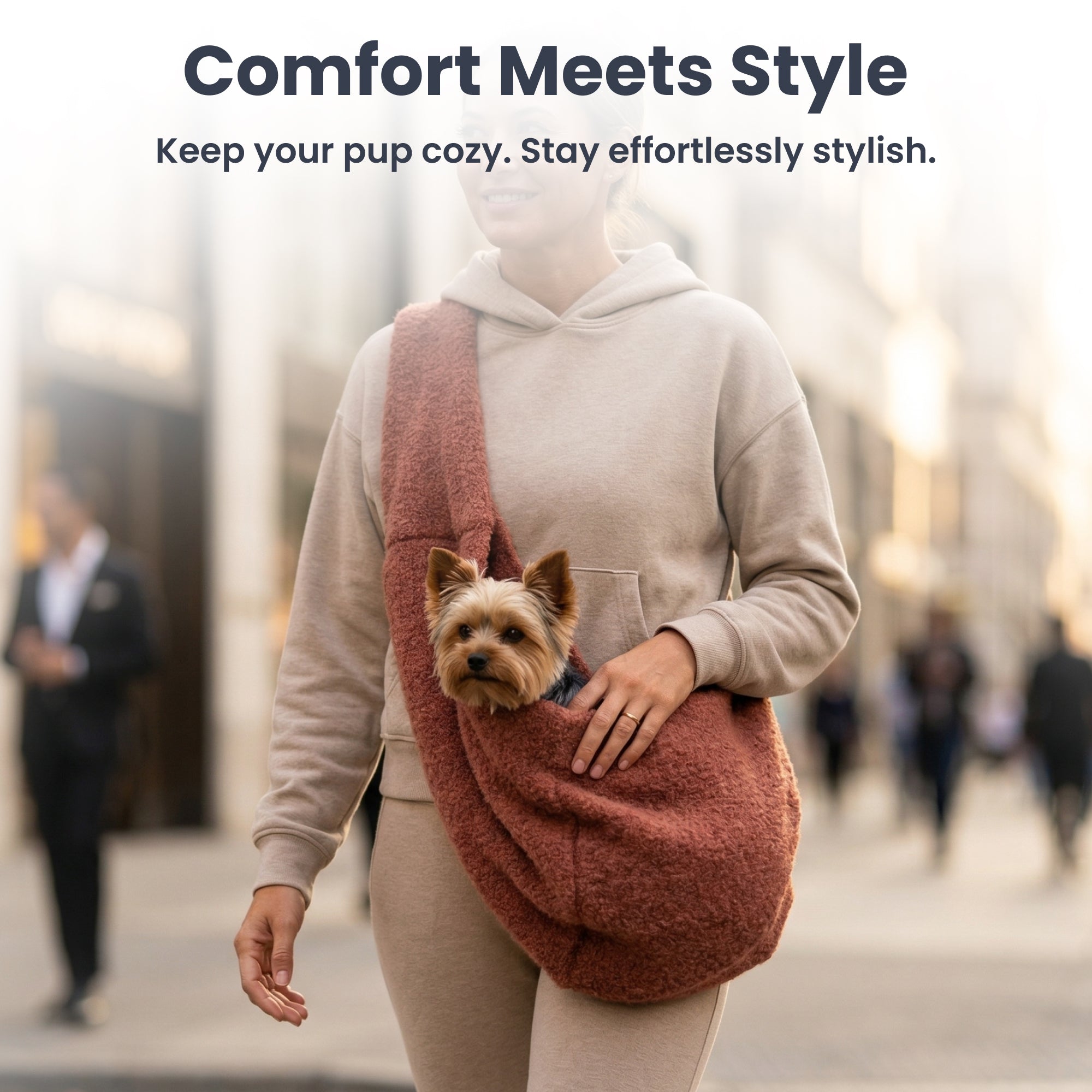 PawsPik® Snuggle Sling Plush Pet Carrying Bag