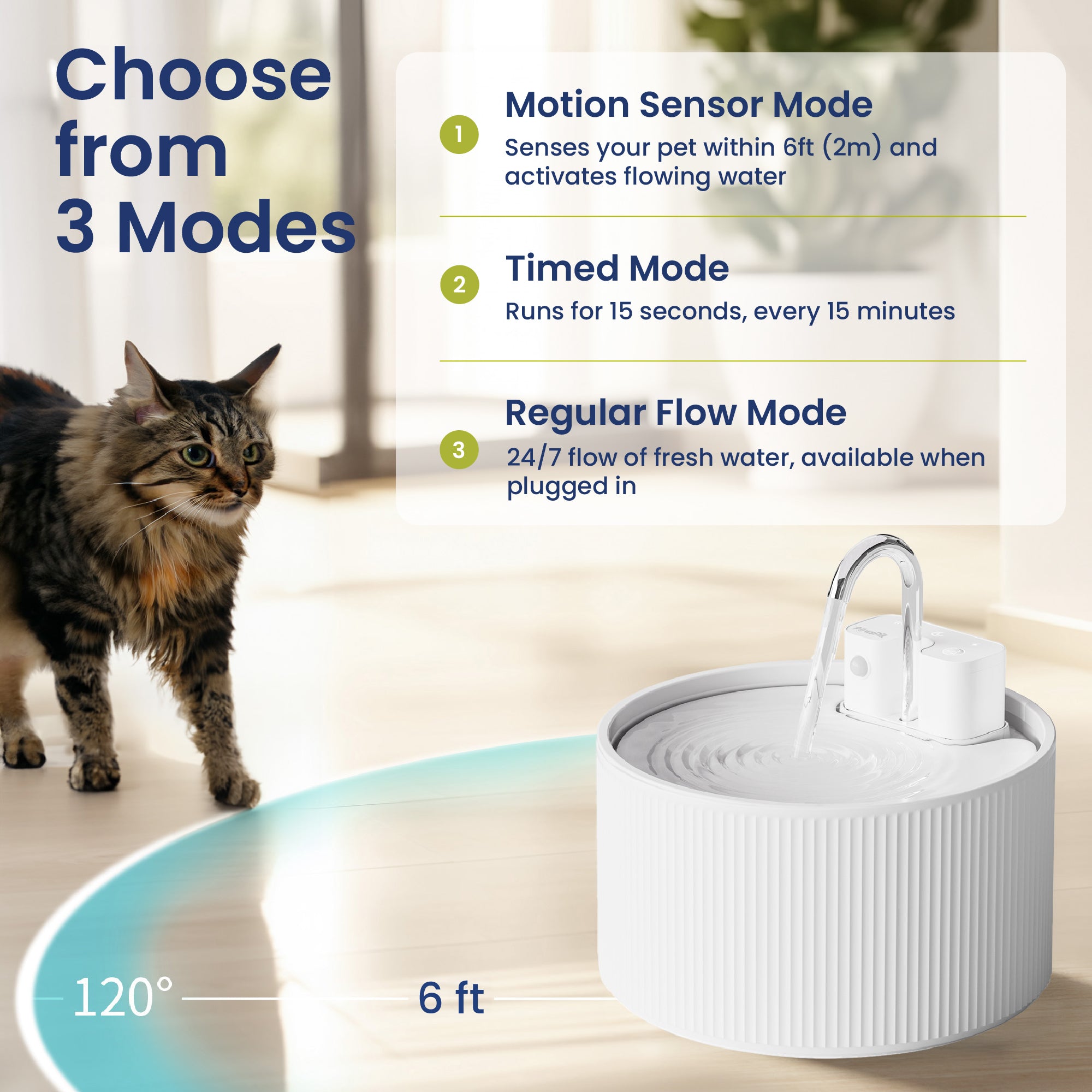 PawsPik® CeramiFlow Ceramic Cat Water Fountain