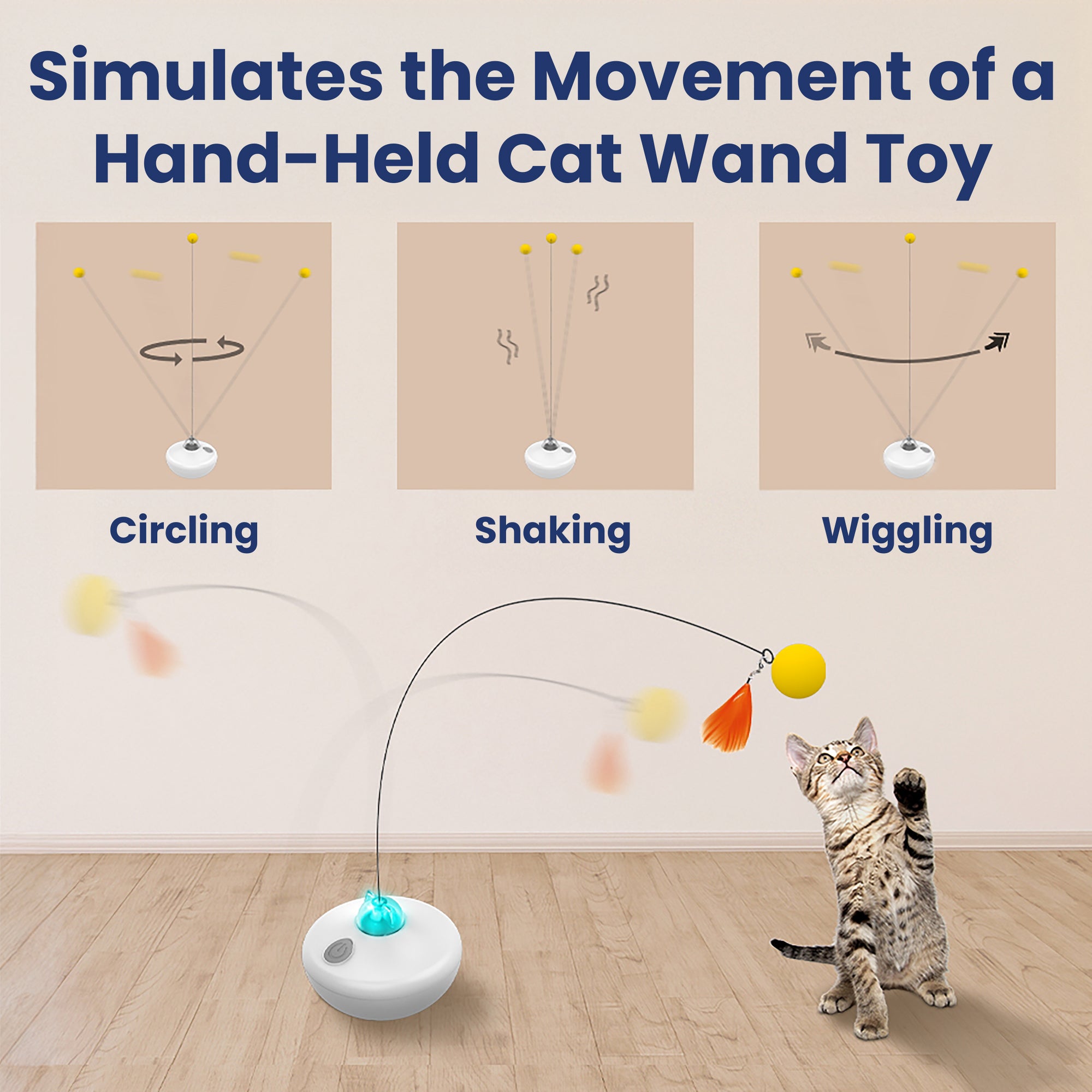PawsPik Interactive Rechargeable Exercise Tumbler Cat Toy, White PawsPik Interactive Rechargeable Exercise Tumbler Cat Toy, White