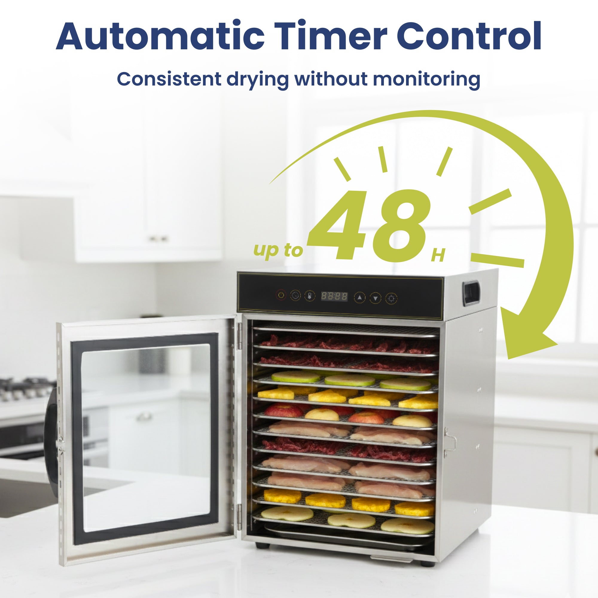 PawsPik® 12-Tray Stainless Steel Dog & Cat Treat Dehydrator