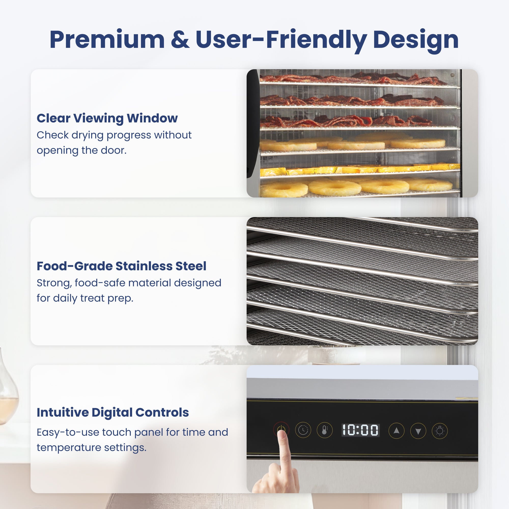 PawsPik® 12-Tray Stainless Steel Dog & Cat Treat Dehydrator