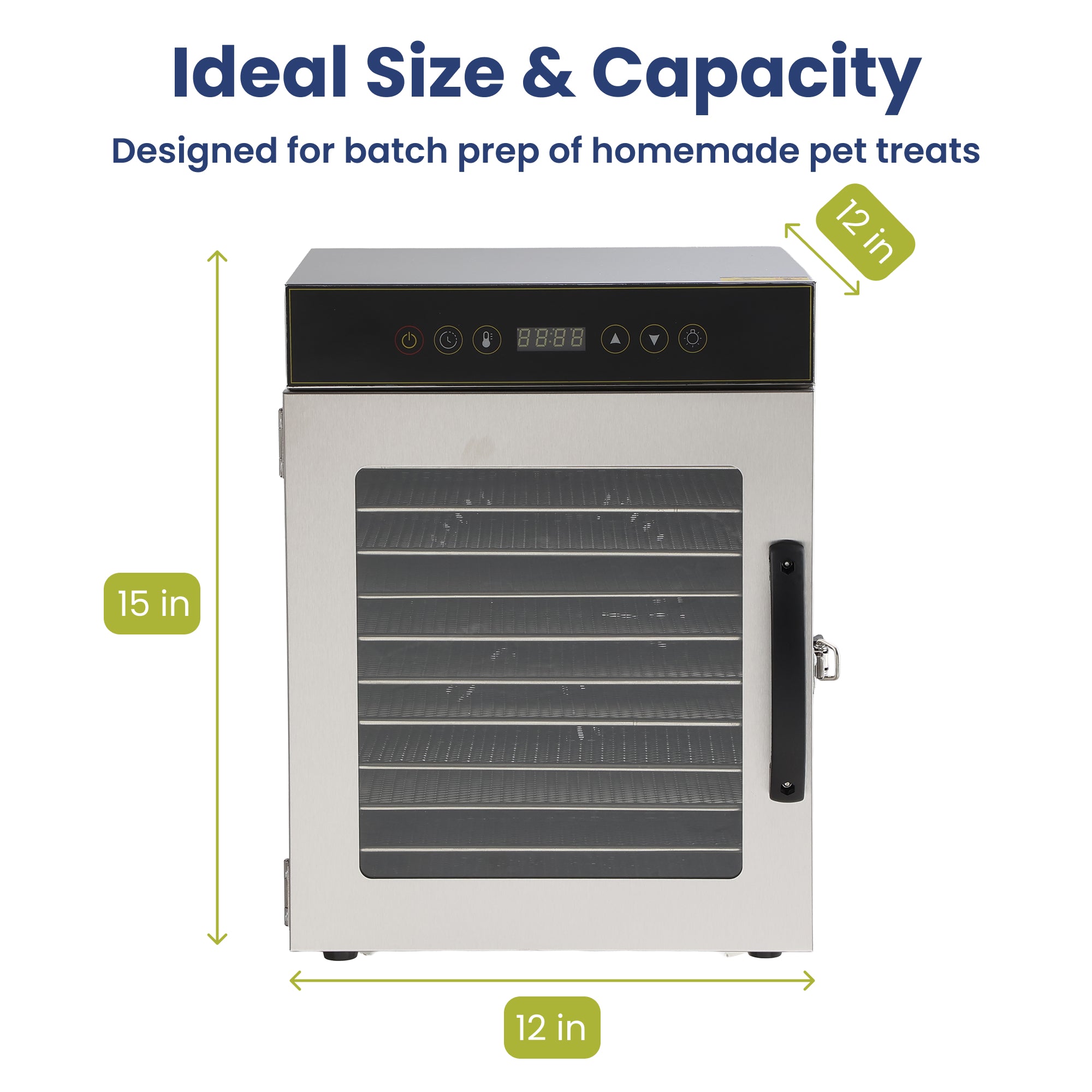 PawsPik® 12-Tray Stainless Steel Dog & Cat Treat Dehydrator