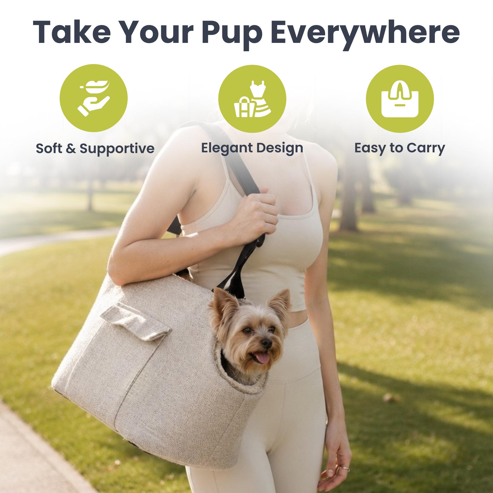 PawsPik® TinyTrek Plush Dog & Cat Carrier Bag