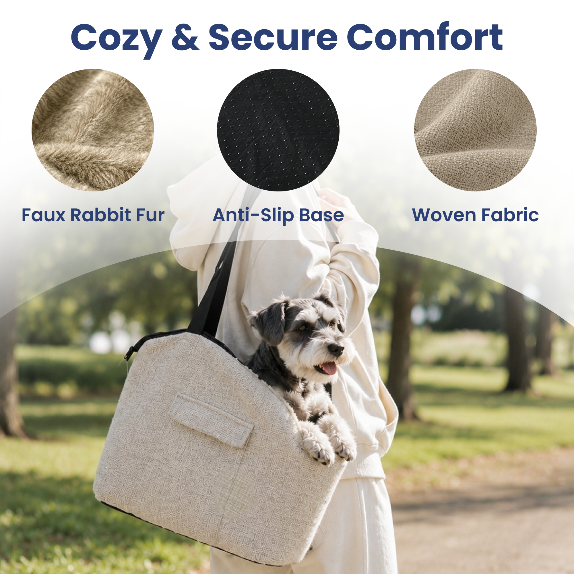 PawsPik® TinyTrek Plush Dog & Cat Carrier Bag