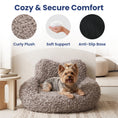Load image into Gallery viewer, PawsPik® Heart-Shaped Plush Comfort Bolster Dog & Cat Bed with Removable Cover
