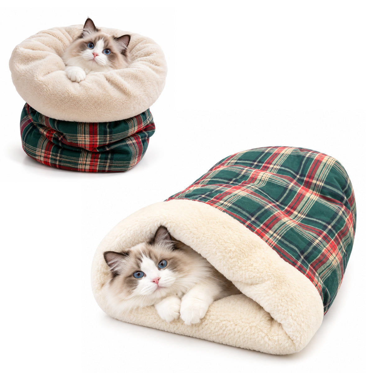 PawsPik® Self Warming Cat Cave Bed