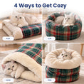 Load image into Gallery viewer, PawsPik® Self Warming Cat Cave Bed
