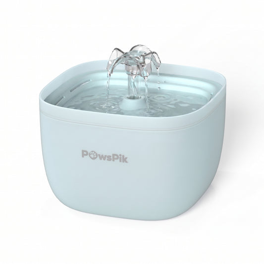 PawsPik® PURE-01 Automatic Plastic Cat Water Fountain, White
