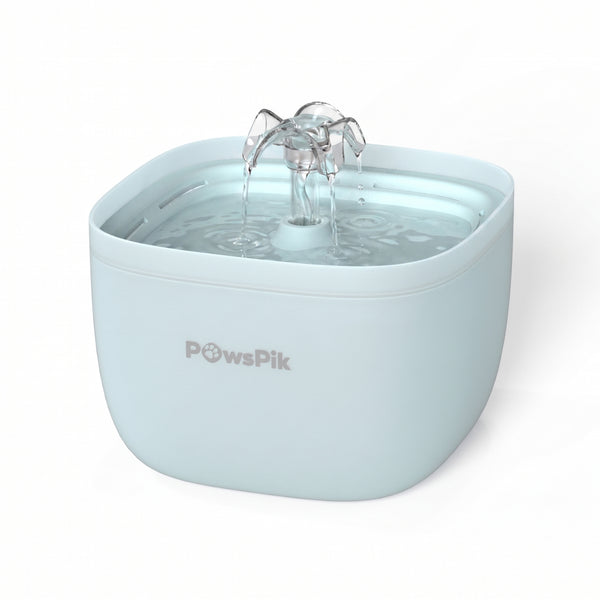 PawsPik® PURE-01 Automatic Plastic Cat Water Fountain, White