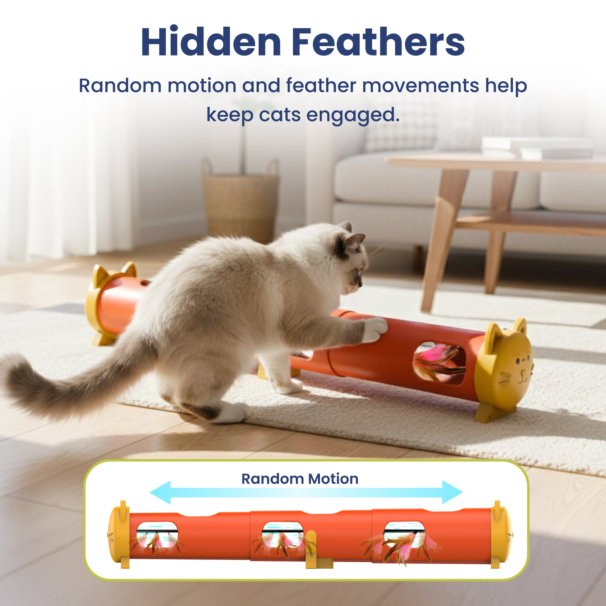 PawsPik® Electric Feather Teaser-Tube Cat Toy