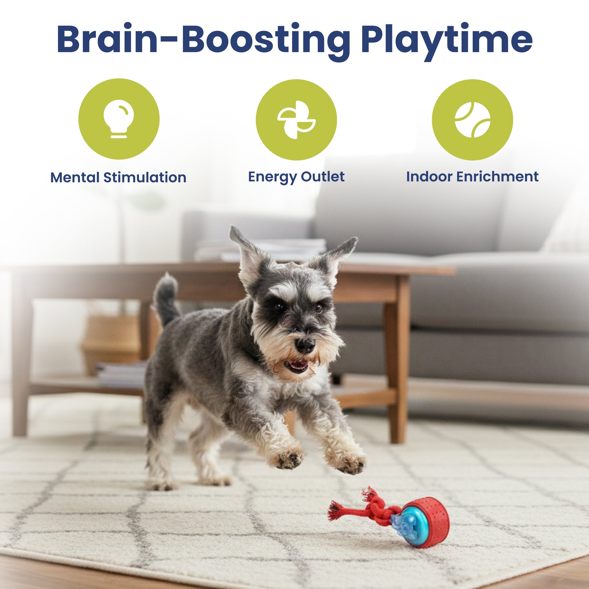 PawsPik® Tug & Spin Smart Interactive Dog Toy, Red