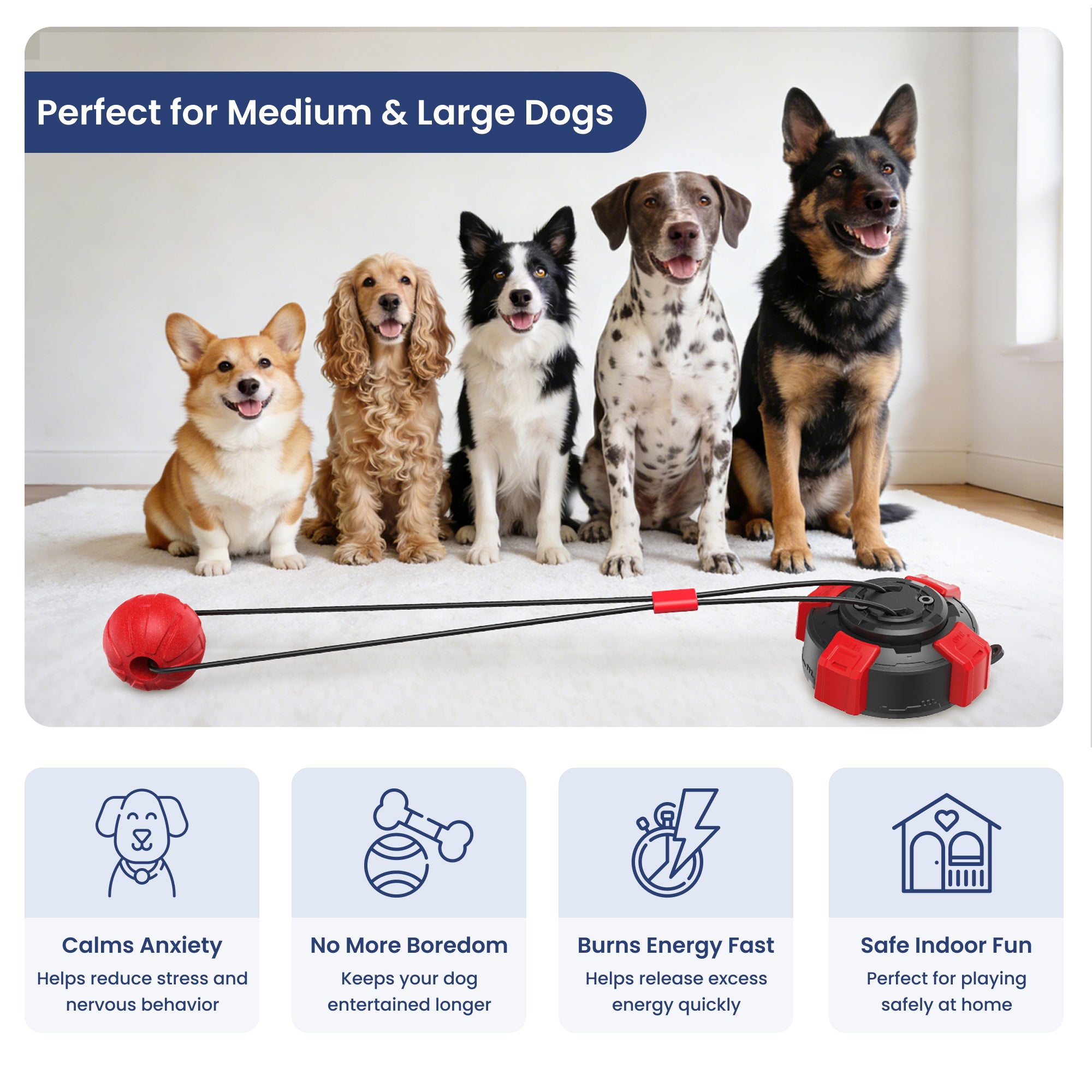 PawsPik® Interactive Tug & Pull Dog Toy with Suction Base