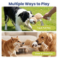 Load image into Gallery viewer, PawsPik® Sloth Squeaky Crinkle Plush Rope Tug & Chew Dog Toy, Beige
