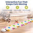 Load image into Gallery viewer, PawsPik® Feather Mat Butterfly Spinner Electronic Hide & Seek Cat Toy, White

