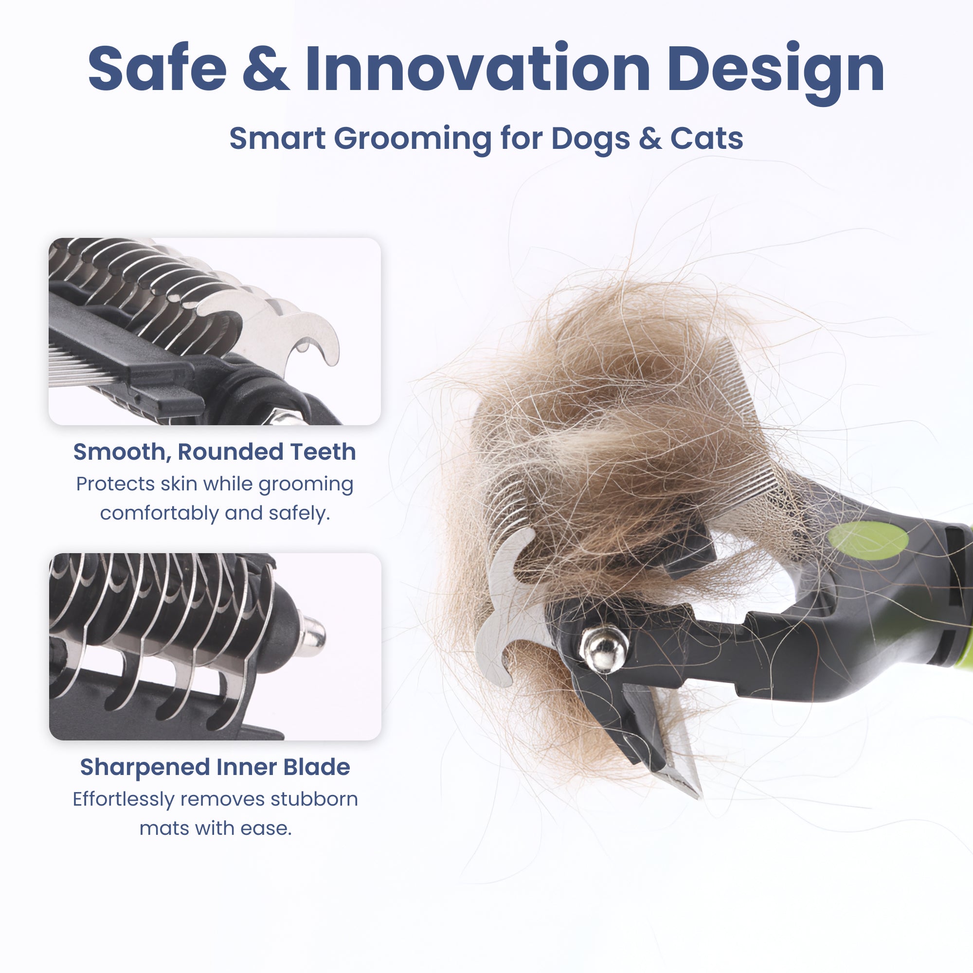 PawsPik® 3-in-1 Grooming Rake, Deshedder & Comb Combo Dog Brush