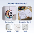 Load image into Gallery viewer, PawsPik® Personalized Angel Memorial Pet Suncatcher with Sympathy Card
