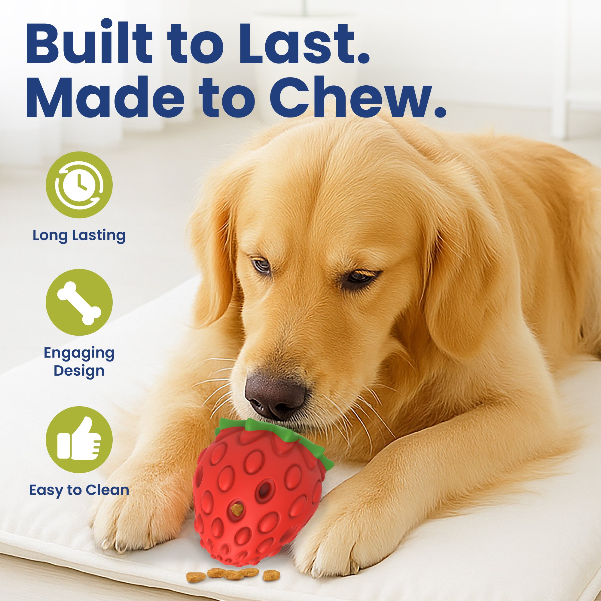 PawsPik® Strawberry Treat Dispensing Enrichment Dog Chew Toy