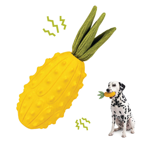 PawsPik® Pineapple Natural Rubber Dog Chew Toy
