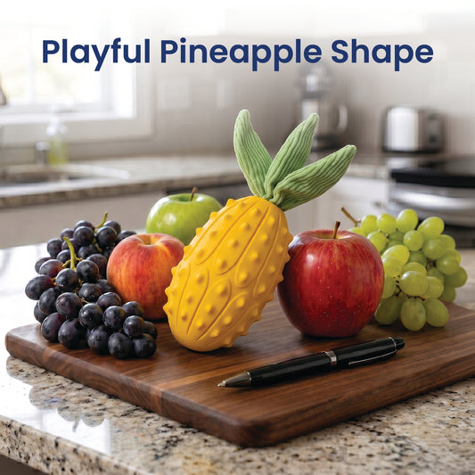 PawsPik® Pineapple Natural Rubber Dog Chew Toy