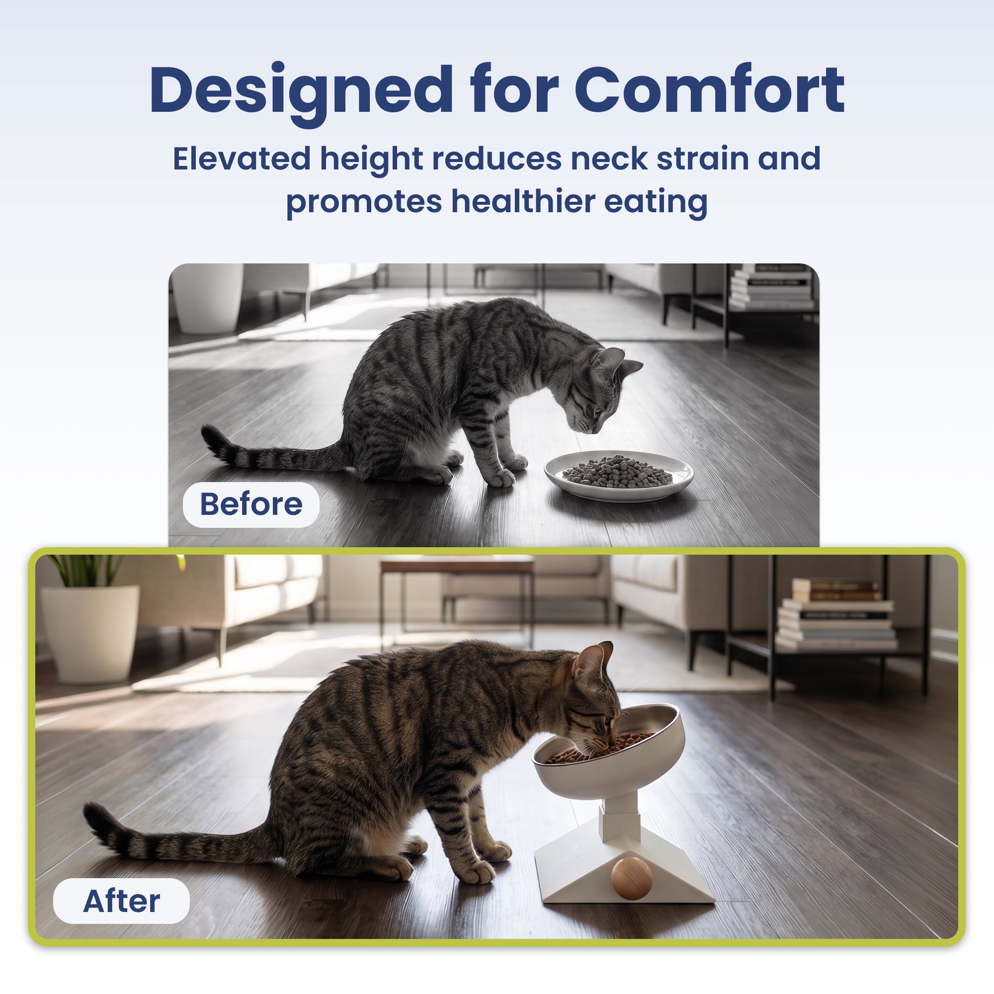 PawsPik® Adjustable Angle & Height Elevated Stainless Steel Dog Bowl