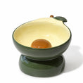Load image into Gallery viewer, PawsPik® Fresh Picks Holiday Collection Elevated Ceramic Cat Bowl, Avocado, 8-oz
