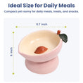 Load image into Gallery viewer, PawsPik® Fresh Picks Holiday Collection Elevated Ceramic Cat Bowl, Peach, 8-oz
