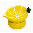 Load image into Gallery viewer, PawsPik® Fresh Picks Holiday Collection Elevated Ceramic Cat Bowl, Lemon, 8-oz
