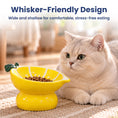 Load image into Gallery viewer, PawsPik® Fresh Picks Holiday Collection Elevated Ceramic Cat Bowl, Lemon, 8-oz
